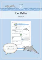 Vorschau - Arbeitsblätter - Steckbrief zum Delfin - Deckblatt