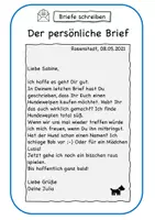 Vorschau - Arbeitsblätter - Der persönliche Brief / Merkmale-Regeln-schreiben-Umschlag - Seite 3
