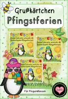 Vorschau - Bildkarten - Grußkarte für die Pfingstferien (für Pinguinklassen) - Deckblatt