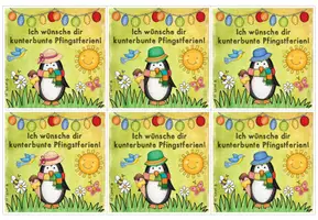 Vorschau - Bildkarten - Grußkarte für die Pfingstferien (für Pinguinklassen) - Seite 3