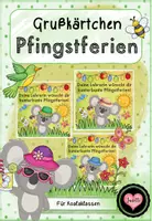 Vorschau - Bildkarten - Grußkarte für die Pfingstferien (für Koalaklassen) - Deckblatt