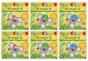 Vorschau - Bildkarten - Grußkarte für die Pfingstferien (für Koalaklassen) - Seite 3