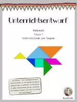 Vorschau - Stundenentwürfe - Entwurf im Geoland - Unterrichtsbesuch zum Tangram Mathe Klasse 1 - Deckblatt