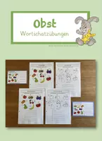 Vorschau - Arbeitsblätter - Wortschatz OBST - Deckblatt