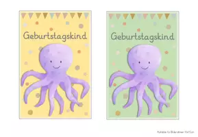 Vorschau - Bildkarten - Krakenklasse Geburtstagsschilder - Seite 3