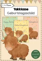 Vorschau - Bildkarten - Yakklasse Geburtstagsschilder - Deckblatt