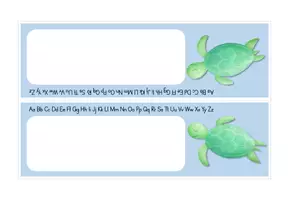 Vorschau - Fördermaterial/Inklusion - Schildkrötenklasse Namensschilder inkl. ABC - Seite 2
