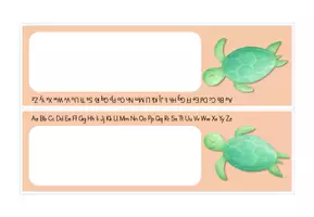 Vorschau - Fördermaterial/Inklusion - Schildkrötenklasse Namensschilder inkl. ABC - Seite 3