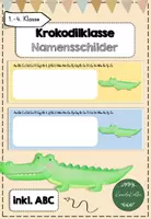 Vorschau - Fördermaterial/Inklusion - Krokodilklasse Namensschilder inkl. ABC - Deckblatt