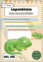 Vorschau - Fördermaterial/Inklusion - Leguanklasse Namensschilder inkl. ABC - Deckblatt