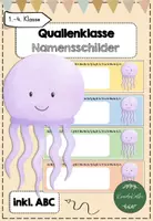 Vorschau - Fördermaterial/Inklusion - Quallenklasse Namensschilder inkl. ABC - Deckblatt