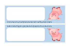 Vorschau - Fördermaterial/Inklusion - Schweinchenklasse Namensschilder inkl. ABC - Seite 2