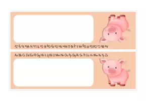 Vorschau - Fördermaterial/Inklusion - Schweinchenklasse Namensschilder inkl. ABC - Seite 3