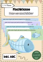 Vorschau - Fördermaterial/Inklusion - Fischklasse Namensschilder inkl. ABC - Deckblatt