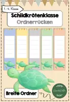 Vorschau - Bildkarten - Schildkrötenklasse Ordnerrücken - Deckblatt