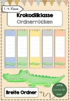 Vorschau - Bildkarten - Krokodilklasse Ordnerrücken - Deckblatt