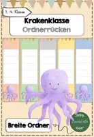 Vorschau - Bildkarten - Krakenklasse Ordnerrücken - Deckblatt