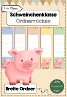 Vorschau - Bildkarten - Schweinchenklasse Ordnerrücken - Deckblatt