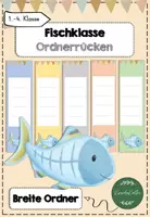 Vorschau - Bildkarten - Fischklasse Ordnerrücken - Deckblatt