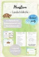 Vorschau - Unterrichtsreihen - Haustiere: Landschildkröte (Kl. 1) - Deckblatt