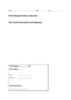 Vorschau - Test - Class Test - French Revolution and Napoleon - Version 2 mit EWH - Seite 1