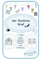 Vorschau - Arbeitsblätter - Förmlicher Brief // Merkmale-schreiben-gestalten - Deckblatt