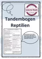 Vorschau - Aufgabenkarten - Tandembogen Reptilien zur Wissensüberprüfung - Deckblatt