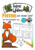 Vorschau - Arbeitsblätter - Kostenlos! Sketchnotes zeichnen lernen - FUCHS (aus der Serie Tiere des Waldes) - Deckblatt