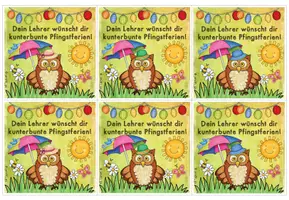 Vorschau - Bildkarten - Grußkarte für die Pfingstferien (für Eulenklassen) - Seite 2