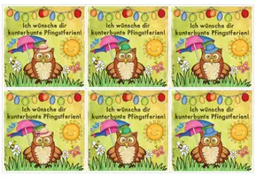 Vorschau - Bildkarten - Grußkarte für die Pfingstferien (für Eulenklassen) - Seite 3