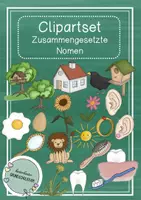 Vorschau - selbst erstellte Cliparts/Grafiken - Clipartset - Zusammengesetzte Nomen (privat & kommerziell) - Deckblatt