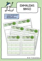Vorschau - Arbeitsblätter - Einmaleins-Bingo (A5 Vorlage) - Deckblatt