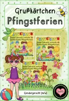 Vorschau - Bildkarten - Grußkarte für die Pfingstferien - Deckblatt
