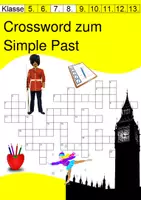Vorschau - Spiele - KOSTENLOS: Crossword Simple Past - 7. Klasse - Deckblatt