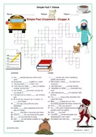 Vorschau - Spiele - KOSTENLOS: Crossword Simple Past - 7. Klasse - Seite 1