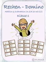 Vorschau - Spiele - Bundle: Rechen- Domino Addition & Subtraktion im ZR 20 mit ZÜ - Seite 1