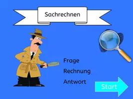 Vorschau - Interaktives Material - Sachrechnen interaktive PDF - Deckblatt