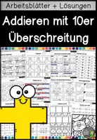 Vorschau - Unterrichtsreihen - Addieren mit 10er Überschreitung/Übergang im ZR 20 - Arbeitsblätter + Lösungen - Deckblatt
