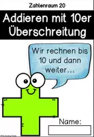 Vorschau - Unterrichtsreihen - Addieren mit 10er Überschreitung/Übergang im ZR 20 - Arbeitsblätter + Lösungen - Seite 1