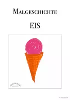 Vorschau - Mal- und Bastelvorlagen - Malgeschichte / rhythmisches Zeichnen „EIS“ (Übersicht in Hochformat) - Deckblatt