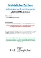 Vorschau - Arbeitsblätter - Alle Übungszettel und Kompetenzchecks von Prof. Tegischer (wachsendes Paket!) - Seite 1