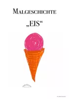 Vorschau - Mal- und Bastelvorlagen - Malgeschichte / rhythmisches Zeichnen „EIS“ (Querformat zum Einlaminieren; für Beamer/Tablet) - Deckblatt