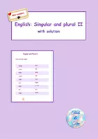Vorschau - Arbeitsblätter - English: Singular and plural nouns with solution II - Deckblatt