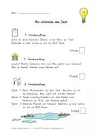 Vorschau - Arbeitsblätter - Forscherauftrag Gewässer Exkursion - Deckblatt