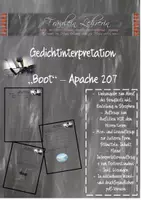 Vorschau - Arbeitsblätter - Gedichtinterpretation/Songanalyse zu "Boot" von Apache 207 (auch für Distanzunterricht geeignet!) - Deckblatt