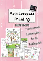 Vorschau - Aufgabenkarten - Buddybook: Mein Lesepass "Frühling" - Deckblatt