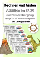 Vorschau - Arbeitsblätter - Rechenmalblätter - Addition ZR 20 (mit Zehnerübergang) - Deckblatt