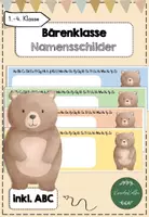Vorschau - Fördermaterial/Inklusion - Bärenklasse Namensschilder inkl. ABC - Deckblatt
