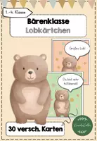 Vorschau - Fördermaterial/Inklusion - Bärenklasse 30 Lobkärtchen - Deckblatt