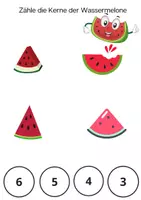 Vorschau - Arbeitsblätter - Zählen üben mit Citrullus der Wassermelone - Seite 2